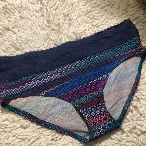 🚨B2G1 New PINK VICTORIA SECRET Purple Blue Pink Green Color Block Lace Panties
